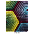 Polyester Silk Shaggy 3D Design Rug